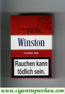 Discount Winston collection version Classic Red 80s cigarettes hard box