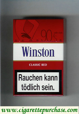 Discount Winston collection version Classic Red 90s cigarettes hard box
