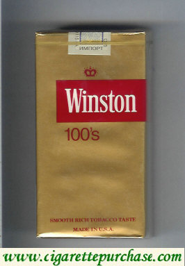 Discount Winston gold 100s cigarettes soft box