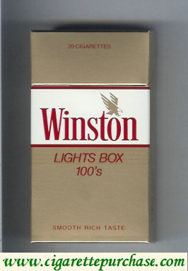 Discount Winston with eagle from above in the right Lights 100s cigarettes hard box
