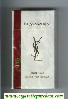 YSL Yves Saint Laurent Lights Luxury 100s hard box cigarettes