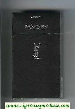 YSL Yves Saint Laurent Menthol 100s cigarettes black hard box