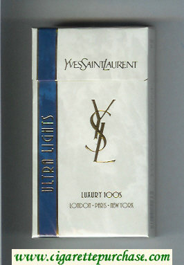 YSL Yves Saint Laurent Ultra Lights Luxury 100s cigarettes hard box