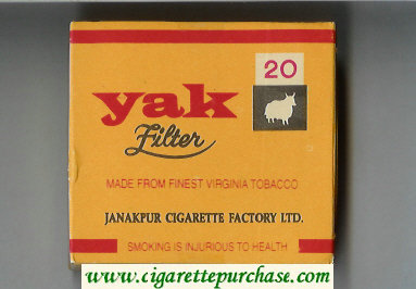 Yak Filter cigarettes wide flat hard box