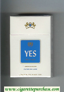 Yes Ultra Lights American Blend cigarettes hard box