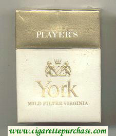 York by Player's cigarettes hard box
