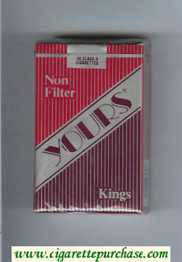 Yours 'R' Non Filter cigarettes red and silver and dark red soft box