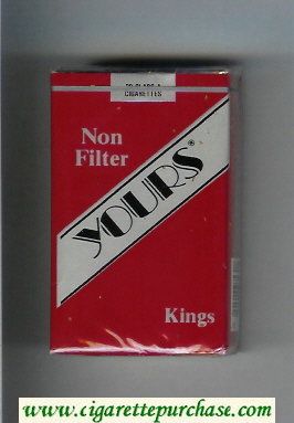 Yours 'R' Non Filter cigarettes red and silver soft box