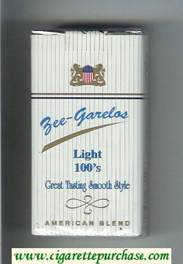 Zee-Garelos Light 100s American Blend cigarettes soft box
