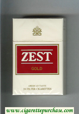 Zest Gold cigarettes hard box