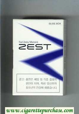 Zest Feel Zesty Moment cigarettes hard box