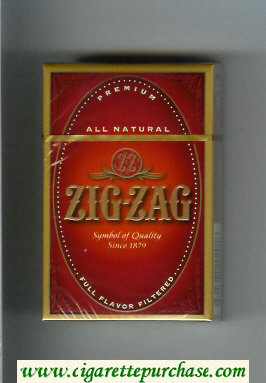 Zig - Zag Premium All Natural Full Flavor Filtered cigarettes hard box